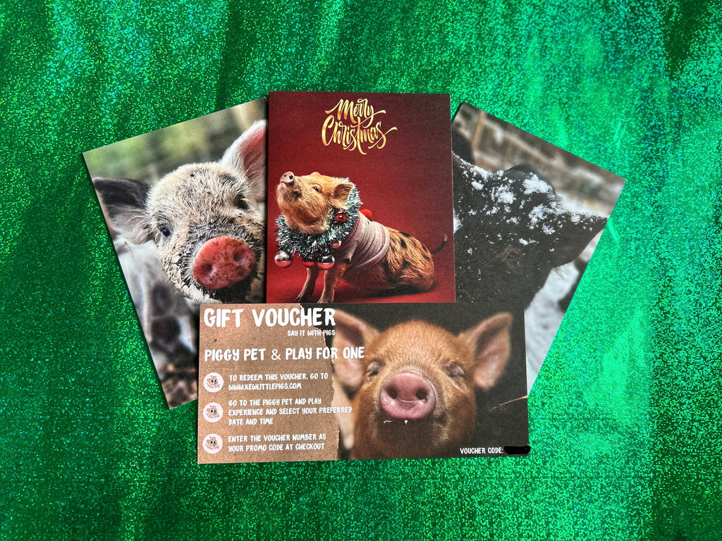 Have yourself a piggy little Christmas with our festive greetings cards!