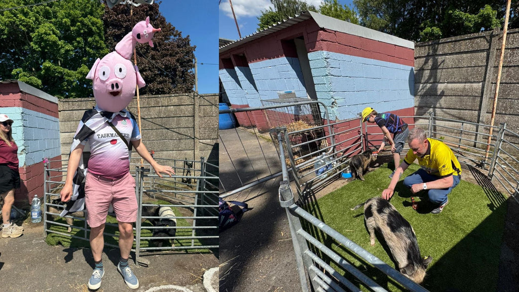 Comedy kicks off as pigs steal the show at Alex Horne’s star-studded football match in Chesham