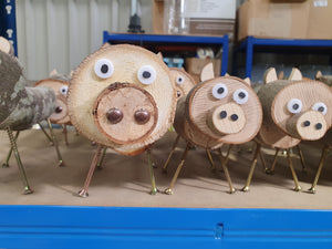 Wooden pigs