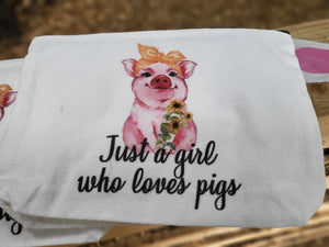 Just a girl who loves pigs- makeup bag 4 Options