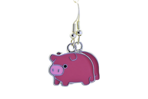 Pink Pig Earrings