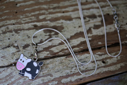 Cow Pendant Silver Necklace