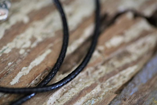 Black pig pendant Black Cord Necklace