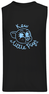 Kew Little Pigs vest with blue logo