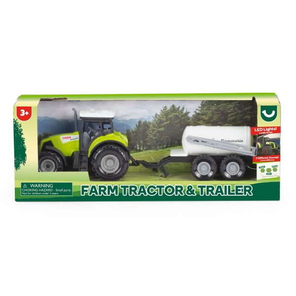 Friction Tractor & Trailer – Light Up & Sound