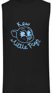 Kew Little Pigs vest with blue logo
