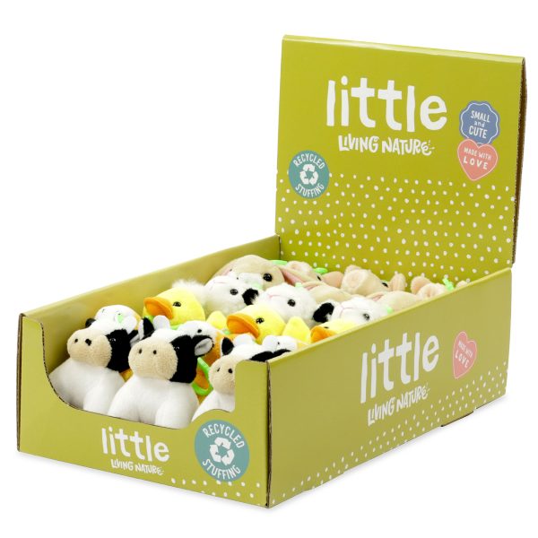 LITTLE Living Nature Clips Farm Animal Plush Keyrings - Image 2